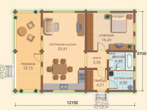 план дома из бруса 8х12 план дома из бруса 8х12